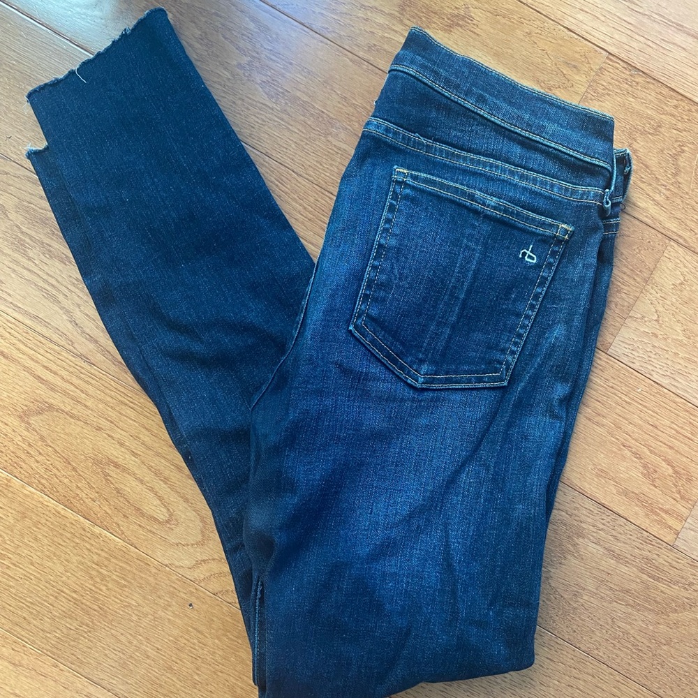 Rag & Bone Skinny Raw Hem Jeans Size 28